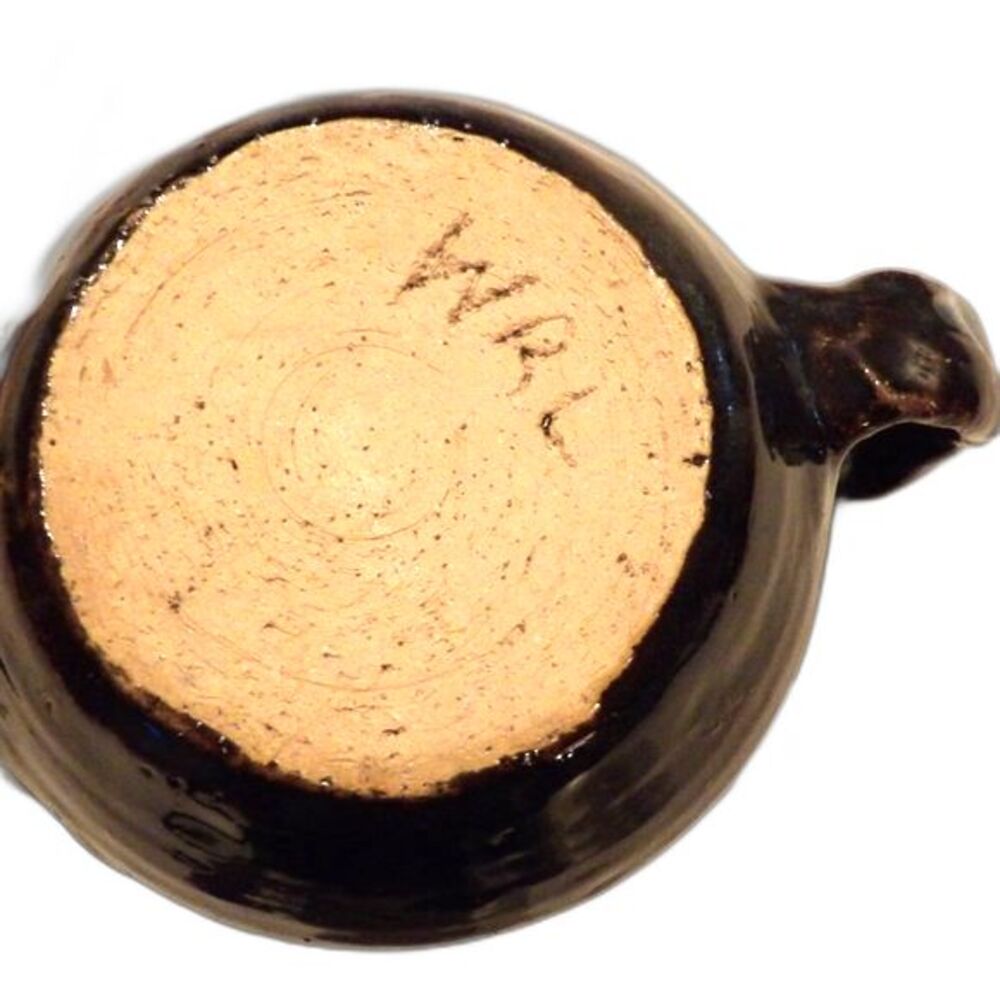 Handmade Blue Teapot Ceramic Decorative  One of a kind Clay Hobbyist Signed WRL - Picture 5 of 5